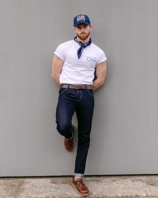 Men's skinny jeans (Dark blue) - Image 3