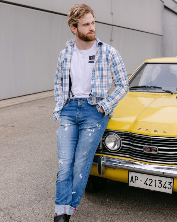 Men's skinny jeans (Blue) - Image 2