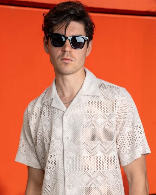 Men's checkered shirt (White)