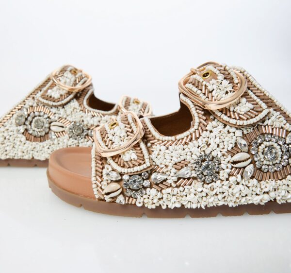 Women's sandals (Beige) - Image 2
