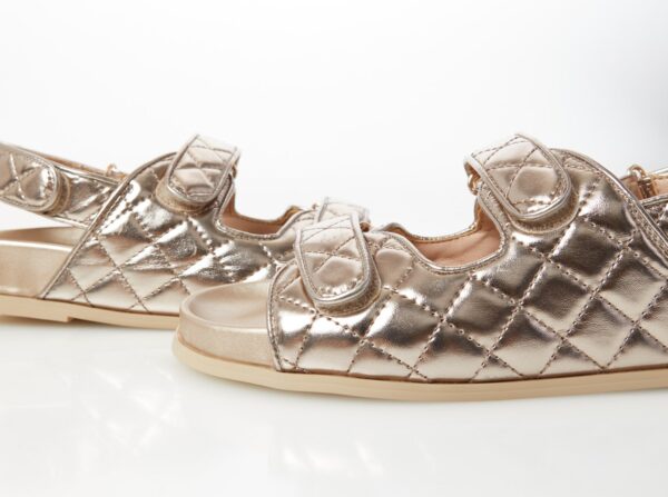 Women's sandals (Light gold) - Image 3