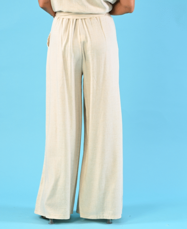 Women's linen pants (Beige) - Image 2