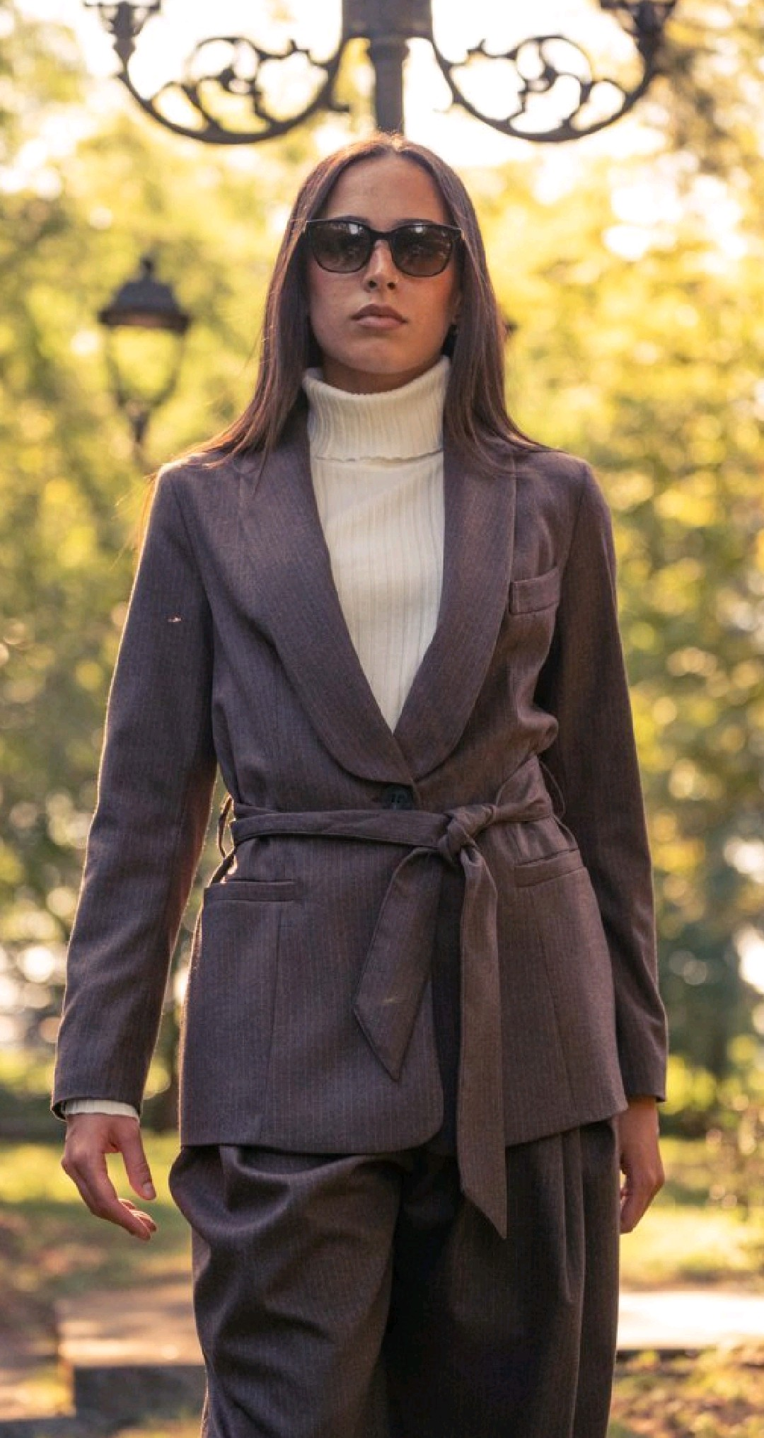 Elegant two-piece suit (Brown) - Image 2