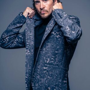 Modern slim-fit blazer in grey tones