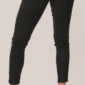 Black high-waist skinny jeans